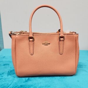 Coach Peach Leather Satchel